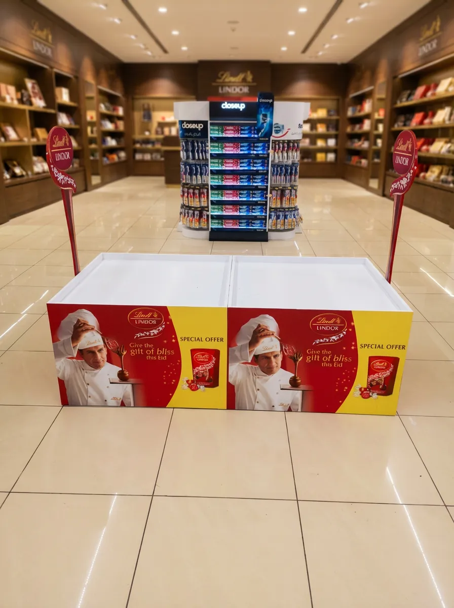 In-store branding and POS displays – hypermarket, Baghdad – Brandkom, CMS GROUP