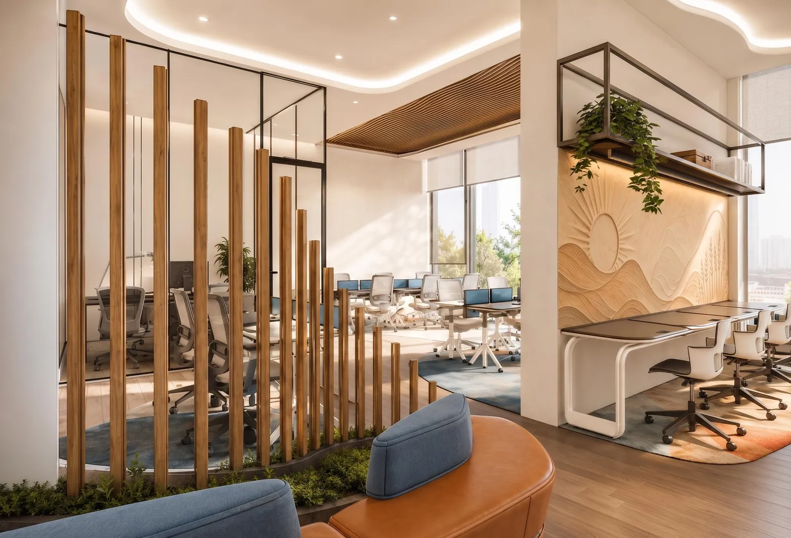Nestlé Iraq new office in Erbil – design visualization of the workspace