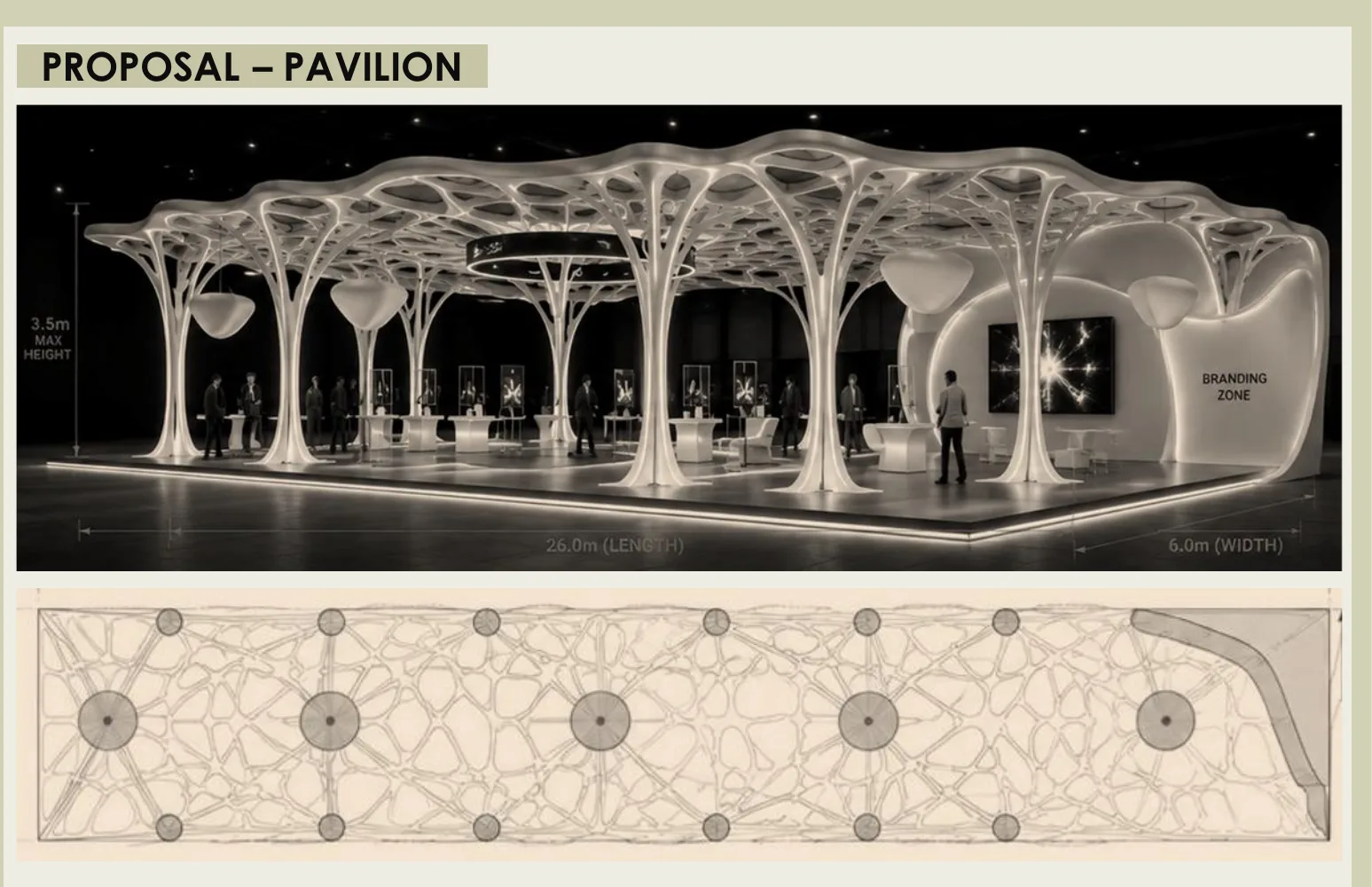 Zain Iraq ITEX 2026 exhibition stand – design visualization