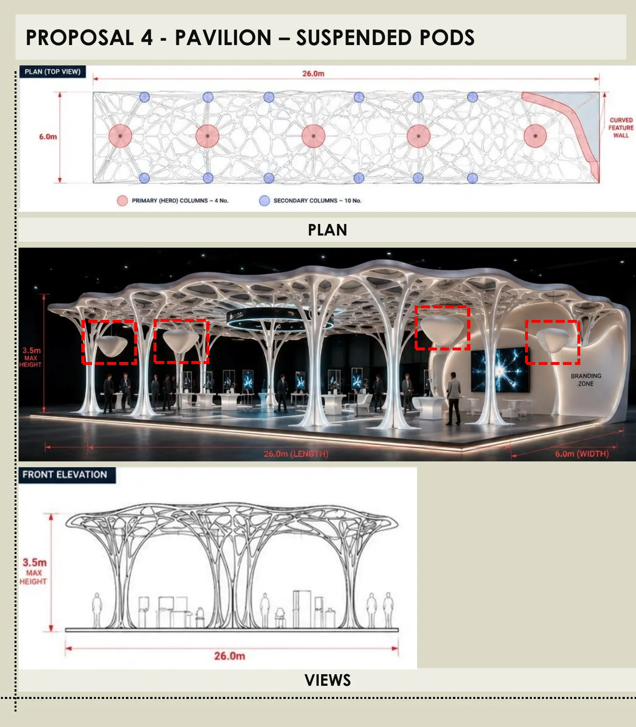 Zain Iraq ITEX 2026 stand – suspended jellyfish light pods